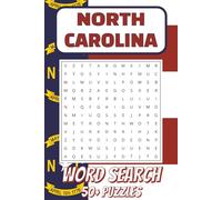 North Carolina Word Search: North Carolina Word Puzzles about NC Foods, Cities, State Beaches and More | 6x9, 110 Pages | Gift for North Carolina Lovers, Birthdays, Holidays, Travel