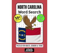 North Carolina Word Search Puzzle Book: 50+ Fun & Easy-to-Read Puzzles Exploring The Tar Heel State, Mountains & The Outer Banks, Gift for North Carolinians & Visitors, Adults, Seniors & Teens