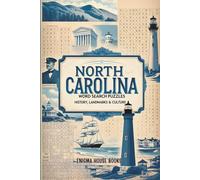North Carolina Word Search Puzzles: Word Searches with Easy to Read Print about State History, Landmarks & Culture and More | 6x9 inches, 110 pages | ... Gift for Vacations, Holiday and Free Times