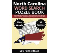 North Carolina: Word Searches About North Carolina: Beaches, Sports, Museums, Landmarks, History, Cities, Towns and More | Easy to Read Print | 800+ ... For Gifts, Vacations, Holidays and Free Times