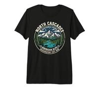 North Cascades National Park American Alps Vintage Badge Art Premium T-Shirt