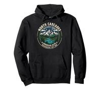 North Cascades National Park American Alps Vintage Badge Art Pullover Hoodie