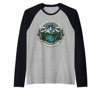 North Cascades National Park American Alps Vintage Badge Art Raglan Baseball Tee