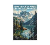 North Cascades National Park Canvas Poster Bedroom Decor Landscape Office Room Decor Gift 16x24inch(40x60cm)