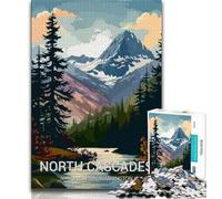 North Cascades National Park Poster 1000 Piece Jigsaw Puzzles for Teenagers Gifts,Decompressing Intellectual Educational Toy Great Gifts And Toys 38x26cm