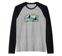 North Cascades National Park Washington USA Sasquatch Raglan Baseball Tee