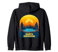 North Cascades Washington Mountain Lake View Zip Hoodie
