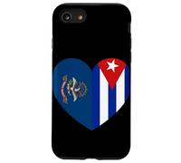 North Dakota and Cuba Flags: Heart Shaped Unity Case for iPhone SE (2020) / 7/8