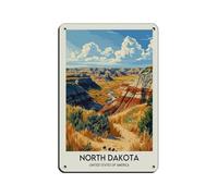 North Dakota Arts Tin Sign Vintage Metal Pub Club Cafe Bar Home Wall Art Decoration Poster Retro 8x12inch(20x30cm)