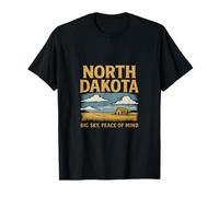 North Dakota Big Sky Peace of Mind State Pride Novelty T-Shirt