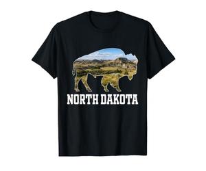 North Dakota Bison Landscape Buffalo Wildlife Scenic Nature T-Shirt