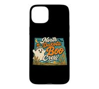 North Dakota Boo Crew Vintage Halloween Ghost Case for iPhone 15 Plus