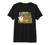North Dakota Boo Crew Vintage Halloween Ghost Premium T-Shirt