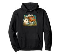 North Dakota Boo Crew Vintage Halloween Ghost Pullover Hoodie