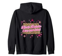 North Dakota Born And Bred Leopard Print Zip Hoodie