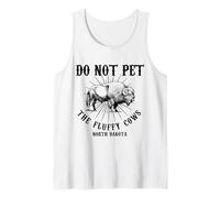 North Dakota Do Not Pet The Fluffy Cows Funny Bison Tank Top