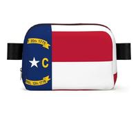 North Dakota Flag Fanny Pack for Men Women, Water Resistant, Adjustable Crossbody Strap