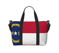 North Dakota Flag Print Weekend Holdall 41cm Water Resistant Duffle Cabin Luggage Under Seat Travel Tote for Women
