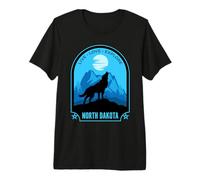 North Dakota Live Love Explore Wolf Design Premium T-Shirt