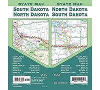 North Dakota / South Dakota State Map