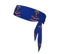 North Dakota State Flag Adjustable Sports Headband Non Slip Durable Stylish and Stable Suitable for Tennis Football and Running