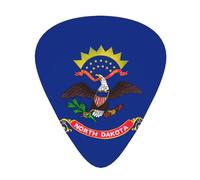 North Dakota State Flag Guitar paddles, bass guitar, electric guitar or Hawaii four strings (12 packs, thin, medium, heavy)