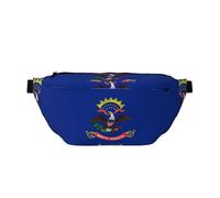 North Dakota State Flag Large Crossbody Fanny Pack,Gifts For Enjoy Sports Festival Workout Traveling Running Casual, Black, One Size