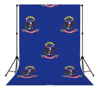 North Dakota State Flag Lightweight Photo Backdrop Soft Background For Indoor Shooting, Party & Live Streaming - 5x7ft