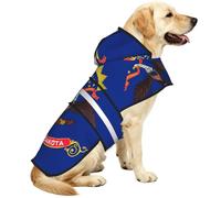 North Dakota State Flag Print Dog Raincoats with Reflective Hooded,Portable Pet Poncho Jacket,for Small,Medium,Large XL Puppies