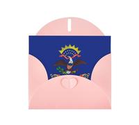 North Dakota State Flag Print Greeting card Blank card with envelope,Unique Designs for Festivals Invitations