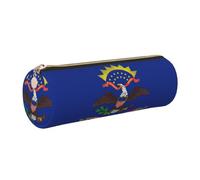 North Dakota State Flag Print Pencil Case Cylindrical Stylish Pen Pouch Office Accessories Stationery Organizer