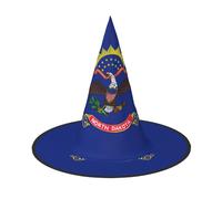 North Dakota State Flag Print Print Halloween Hanging Witch Hats Costume Accessories, Decorations For Home, Yard, Porch-3pcs
