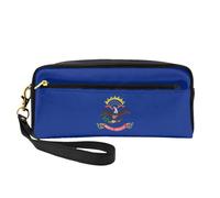 North Dakota State Flag Print Stylish Makeup Bag Girls Students Waterproof Cosmetic Pouch Stationery Toiletry