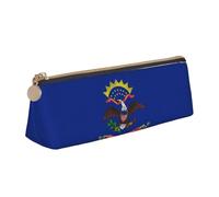 North Dakota State Flag print Triangle Box Multi functional Makeup Bag, Office Travel and Daily Stationery Storage, White, One Size, Lightweight