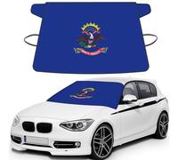 North Dakota State Flag Printed Car Windshield Cover for Ice and Snow, Premium Windshield Snow Cover, Sun Protection, Universal Fit for All Weather Conditions