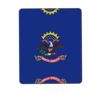 North Dakota State Flag Printed Comfortable Mouse Padâ€“Non-Slip PU Leather Base, Smooth & Modern Design for Office, HomeUse7 x 8.6 in