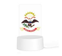 North Dakota State Logo Cute LED Night Light Acrylic Lamp with Plastic Base for Bedroom Living Room Home Gifts