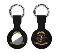 North Dakota State Logo Funny GPS Cases Holder with Key Chain Ring Protective Cover Compatible with Airtag 1PCS