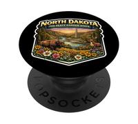 North Dakota The Peace Garden State Souvenir Memorabilia PopSockets Adhesive PopGrip