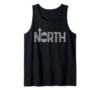 North Dakota Up North State Map Pride Gift Tank Top