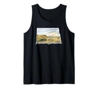 North Dakota Watercolor Landscape State Pride Art Tank Top