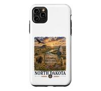 North Dakota Watercolor Prairie Landscape Travel Design Case for iPhone 11 Pro Max