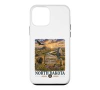 North Dakota Watercolor Prairie Landscape Travel Design Case for iPhone 12 mini
