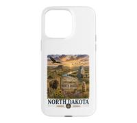 North Dakota Watercolor Prairie Landscape Travel Design Case for iPhone 15 Pro Max