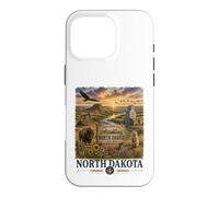 North Dakota Watercolor Prairie Landscape Travel Design Case for iPhone 16 Pro