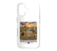 North Dakota Watercolor Prairie Landscape Travel Design Case for iPhone 17