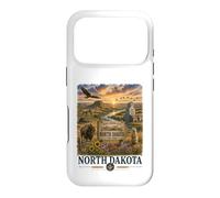 North Dakota Watercolor Prairie Landscape Travel Design Case for iPhone 17 Pro