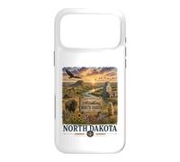 North Dakota Watercolor Prairie Landscape Travel Design Case for iPhone 17 Pro Max