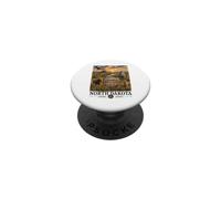 North Dakota Watercolor Prairie Landscape Travel Design PopSockets Adhesive PopGrip