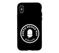 North Downs Way England Hiking Trail Acorn Badge Case for iPhone X/XS